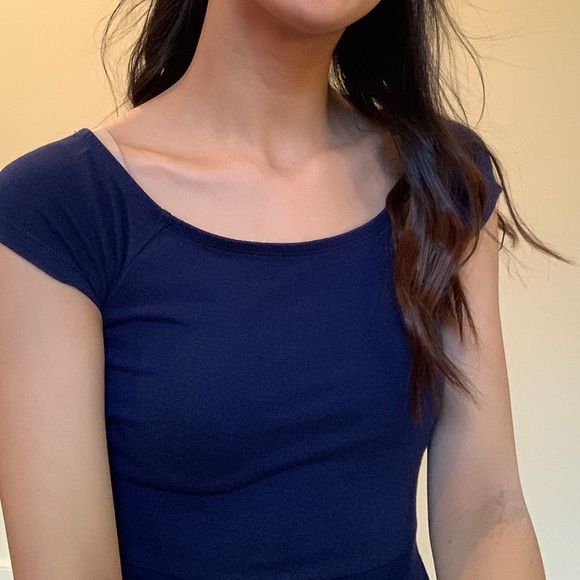 Navy blue skater dress - Picture 2 of 5